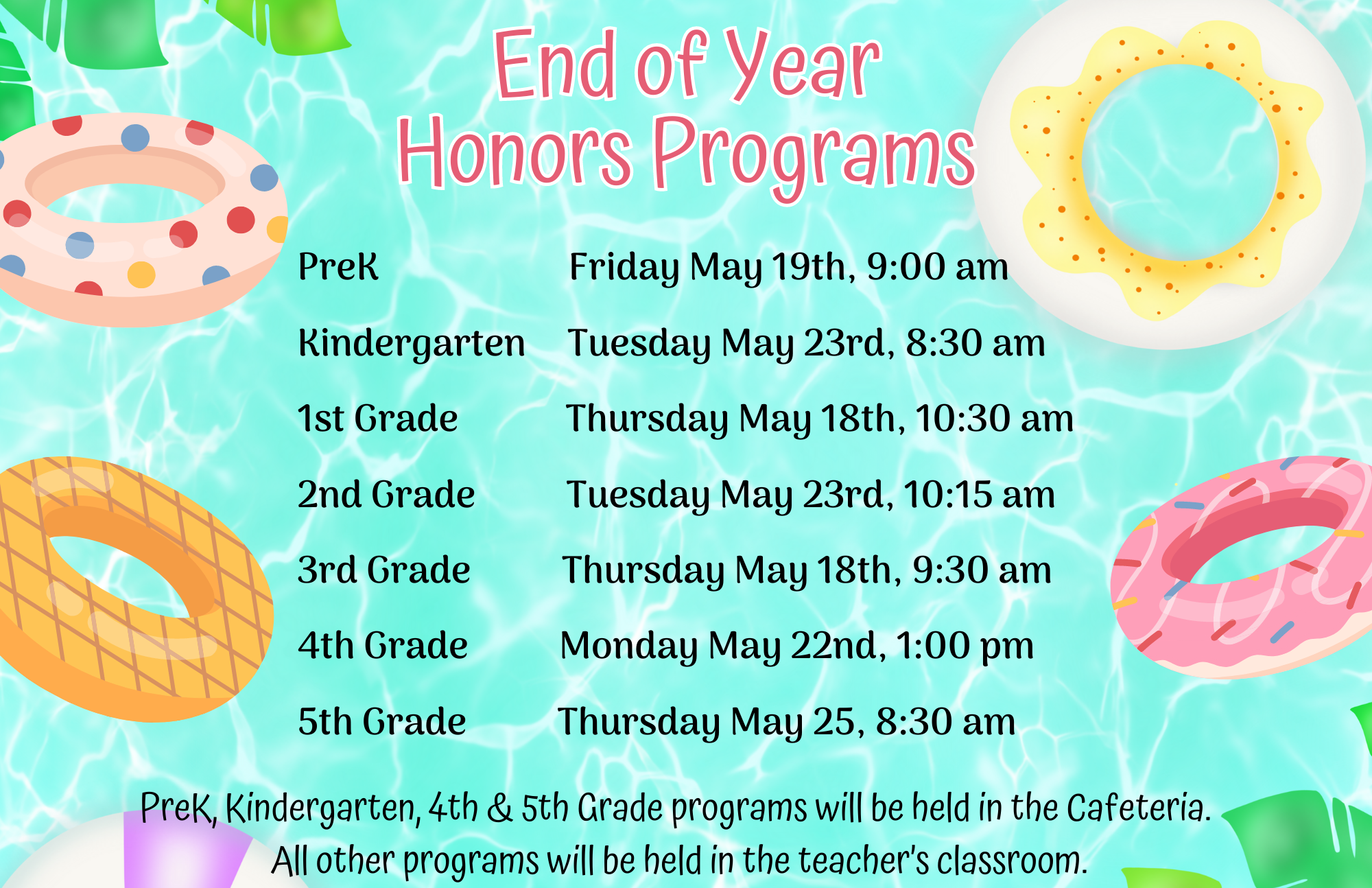 End of Year programs