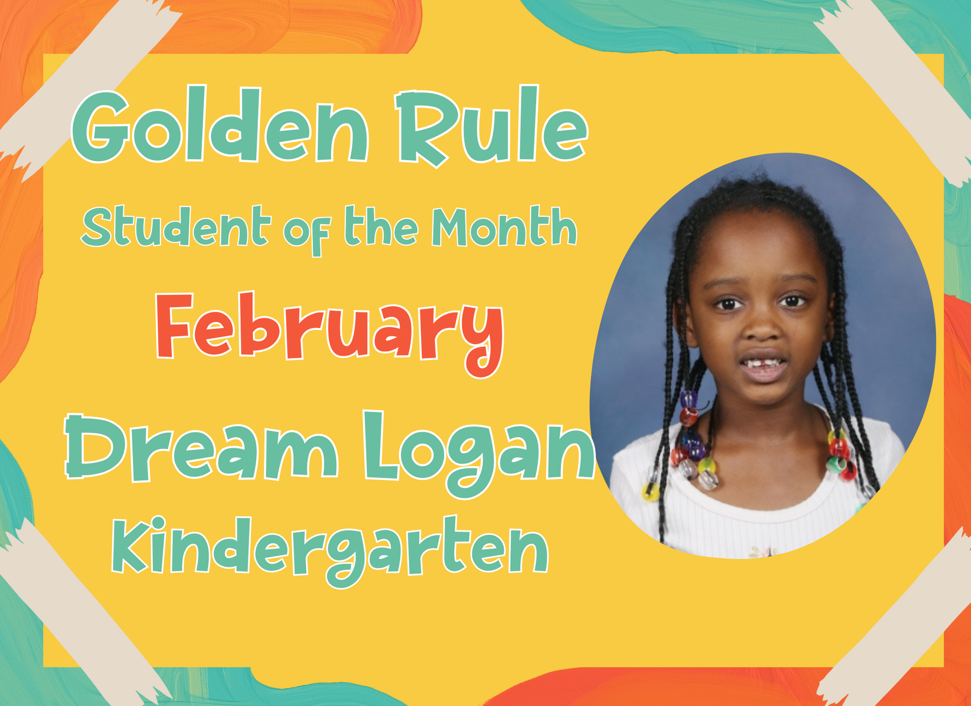 February Golden Rule Student